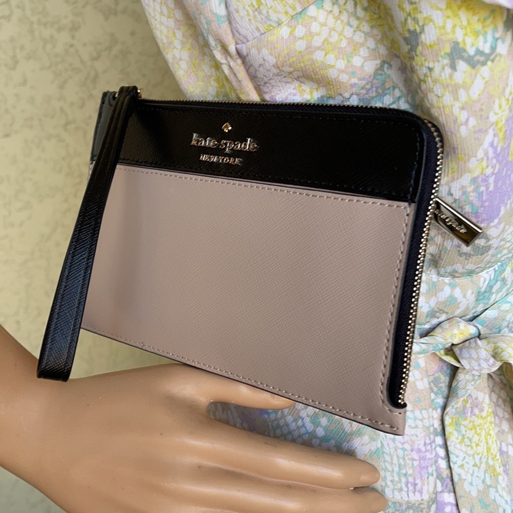 Kate Spade staci medium l-zip wristlet - Picture 2 of 15